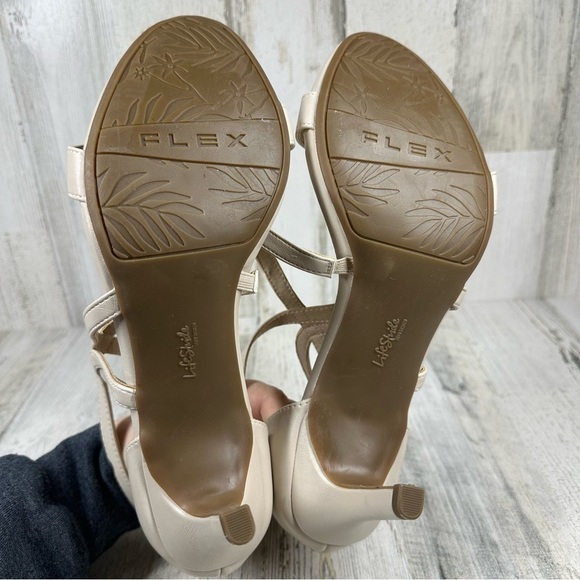 New LIFESTRIDE Masquerade Heeled Sandal In Almond Milk #317 - Picture 6 of 9